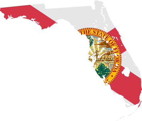 Florida Flag Map - Mapsof.Net