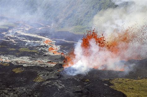 Volcanic eruption, Reunion Island - Stock Image - C001/8943 - Science Photo Library