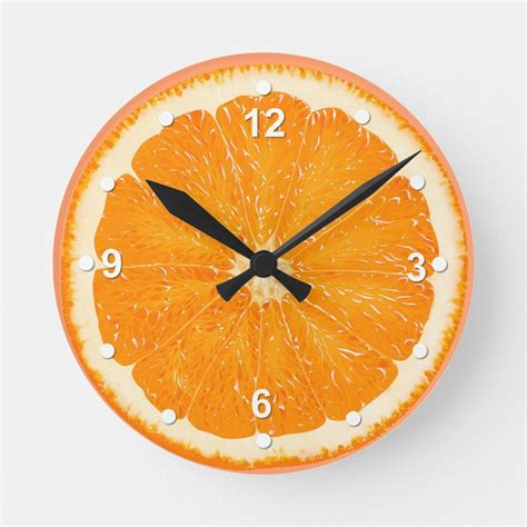 Juicy Orange Kitchen Wall Clock | Zazzle | Relojes para cocina, Reloj ...