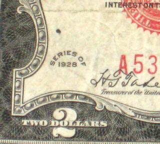 1953 2 dollar bill red seal in United States Notes