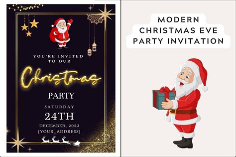 Editable Christmas Eve Party Invitation Graphic by Realtor Templates ...