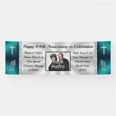 Personalized and Photo, CHURCH Anniversary Banner | Zazzle