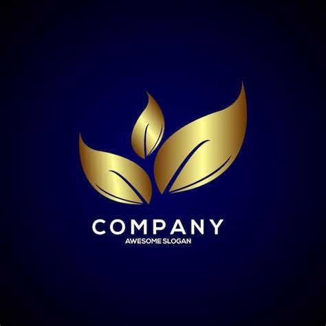 Premium Vector | Leaf logo luxury gradient minimalist design