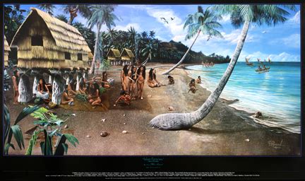 Guam Gifts | Guam Art - Chamorro Village Illustration | Gerard Aflague Collection