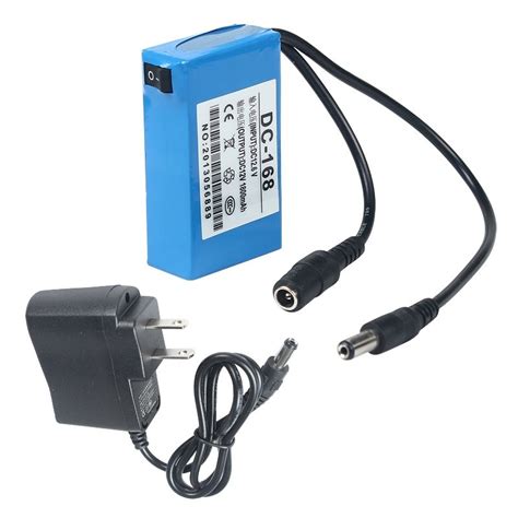 Mini Portable DC-168 12V Rechargeable Li-ion Battery Pack for CCTV ...