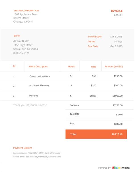 Free Downloadable Invoices * Invoice Template Ideas