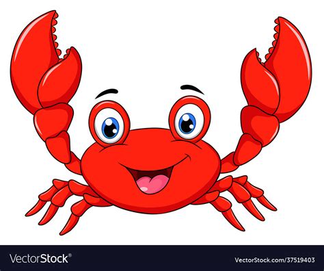 Crab cartoon Royalty Free Vector Image - VectorStock