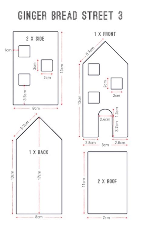 Printable Gingerbread House Templates