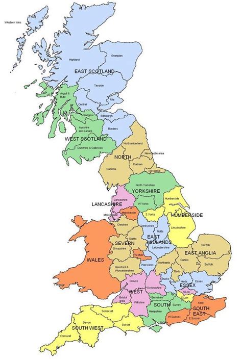 Large Area Map | Counties of england, Map, Scotland