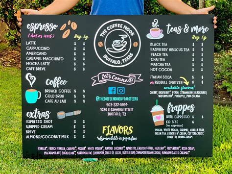 Coffee Shop Menu Restaurant Menu Sign Food Truck Sign - Etsy Canada