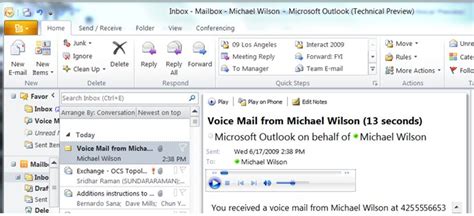 Spotlight on Exchange 2010: Voice Mail Preview - Part 1: Introduction - Microsoft Community Hub