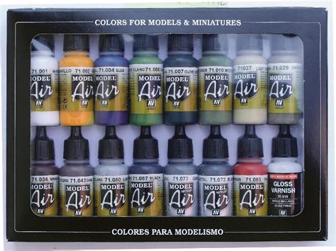 Acrylic colors set for Airbrush Vallejo Model Air Set 71192 Building Set (16) | Vše pro modeláře ...