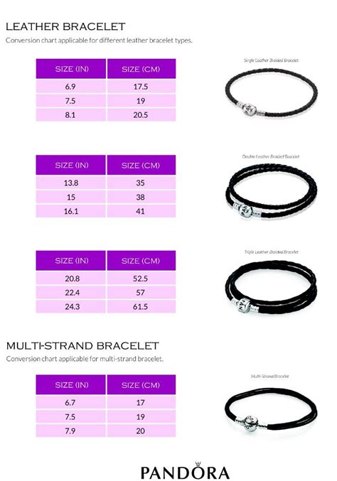 Leather | Bracelet size chart, Bracelet sizes, Chart