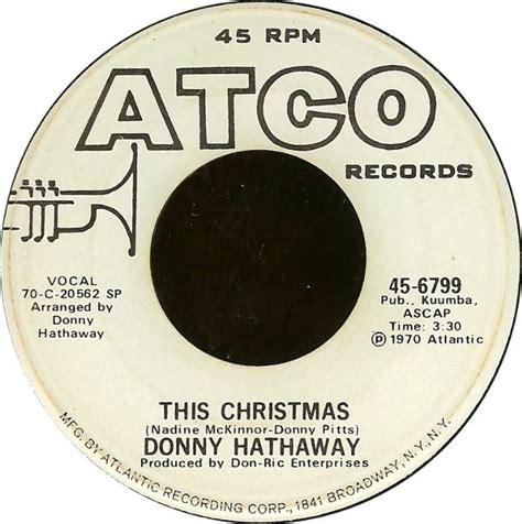 Donny Hathaway - This Christmas / Be There (1970, SP - Specialty pressing, Vinyl) | Discogs