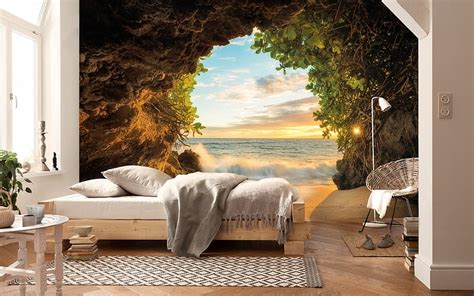 Bedroom interior, painting on wall, landscape on wall, HD wallpaper | Peakpx