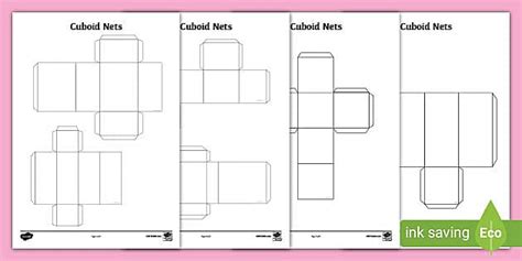 3D Box Nets Templates | 3D Cuboid Nets | Twinkl - Twinkl