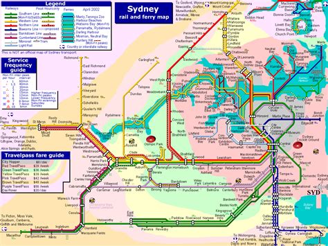 Sydney Subway Map - ToursMaps.com