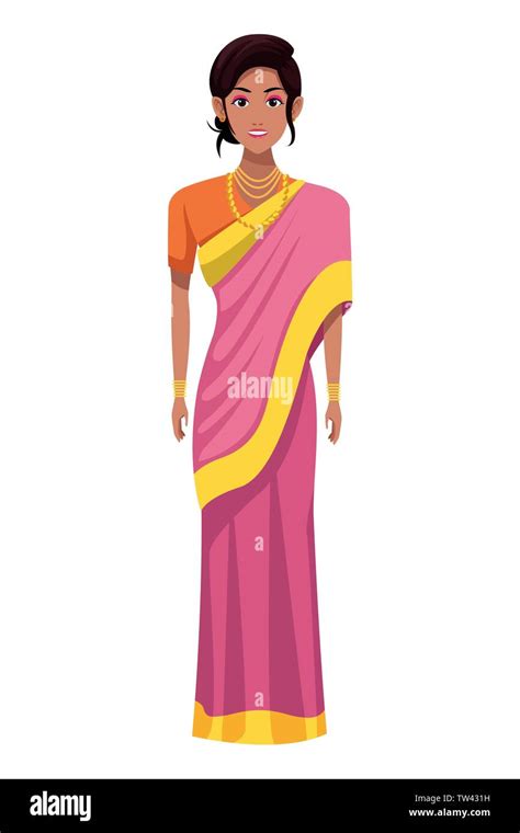 indian woman wearing traditional hindu clothes Stock Vector Image & Art - Alamy