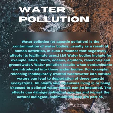 Article on water pollution – India NCC