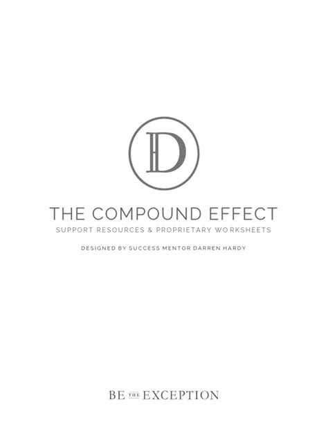 The Compound Effect Worksheets Package | Habits | Mentorship