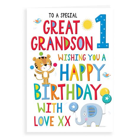 Cards Direct | Birthday Card Age 1 Great Grandson