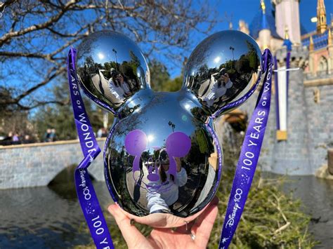 Disney100 Platinum Mickey Mouse Balloon Popcorn Bucket Floats Into Disneyland Resort - WDW News ...