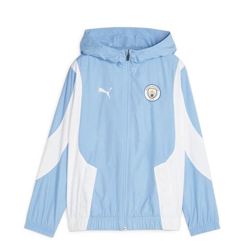 Puma | Manchester City Anthem Jacket Juniors | Blue/White ...