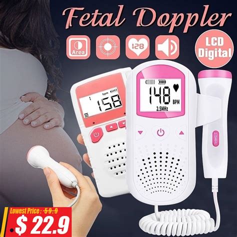 Buy Fetal Doppler Baby Heart Sound Monitor LCD Digital Prenatal Screen Display at affordable ...