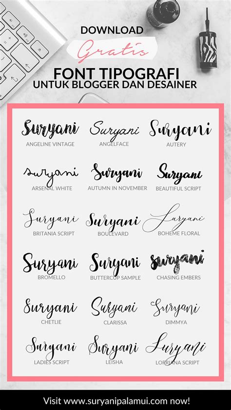 Download 30 Font Tipografi Keren Untuk Blogger dan Desainer – Just a Note