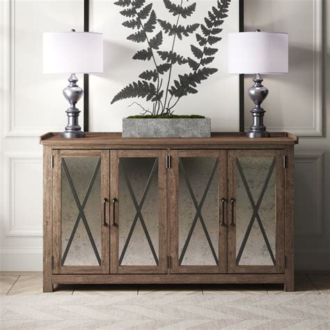 antique oak sideboard buffet with mirror farmhouse dining room storage furniture ideas ...