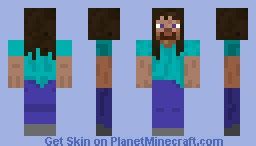 Steve Long Hair Minecraft Skin