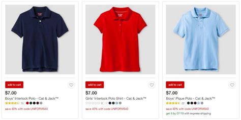 Target: 40% Off School Uniforms = Uniform Polo Shirts Only $4.20