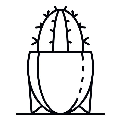 Cactus icon, outline style 15183490 Vector Art at Vecteezy