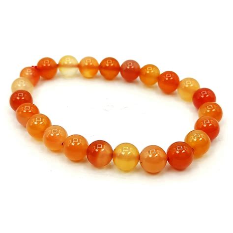 Carnelian Beads Bracelet For Reiki & Chakra Crystals Healing