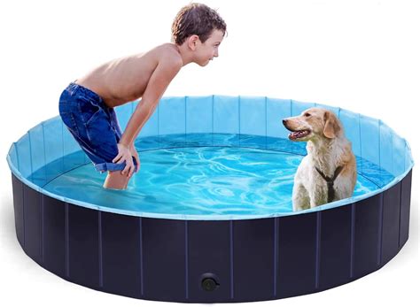 Amazon.com: BestPet 64 inch Large Dog Swimming Pool Foldable Dog Pool ...