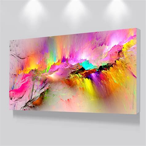 Printed Oil Painting Colorful Canvas Art For Living Room Wall No Frame Modern Decorative ...