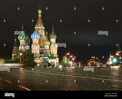 night Red square. Moscow, Russia Stock Photo - Alamy