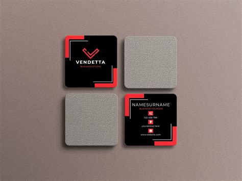 Square Business card by Md Mosaddekur0 on Dribbble