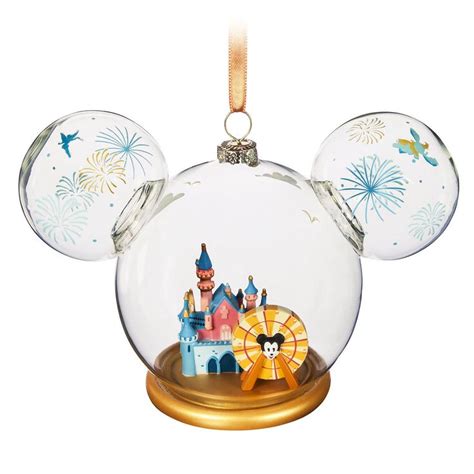 Product Image of Mickey Mouse Icon Glass Ornament - Disneyland # 1 | Disney ornaments, Disney ...