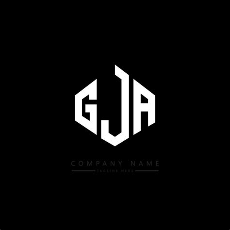 GJA letter logo design with polygon shape. GJA polygon and cube shape logo design. GJA hexagon ...