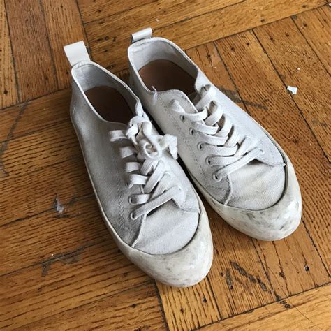 cos white canvas sneakers size EUR 37 - Depop