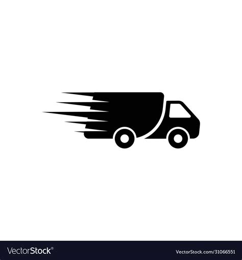 Fast shipping delivery truck Royalty Free Vector Image