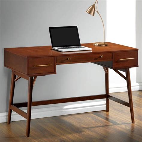 20++ Mid Century Modern Design Home Office Writing Computer Desk With Drawers Ideas