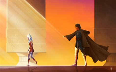 2880x1800 Ahsoka Tano and Anakin Skywalker Art Macbook Pro Retina Wallpaper, HD Artist 4K ...