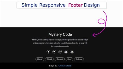 Simple Responsive Footer Design using HTML and CSS | footer html css | Footer design, Blog ...