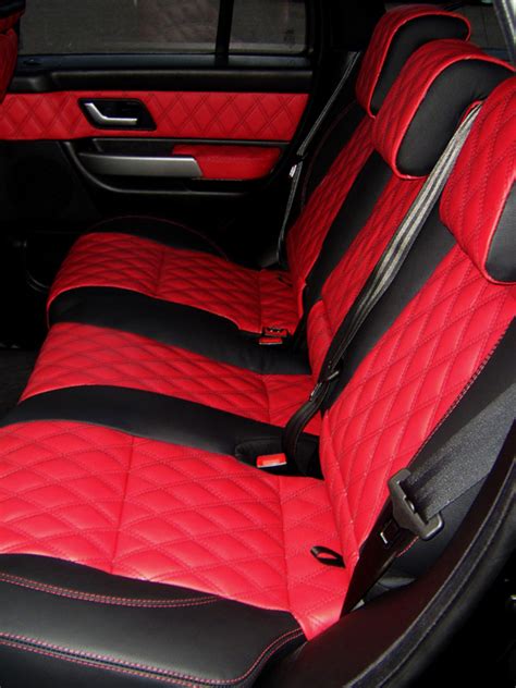 Range rover sport red/black quilted leather interior inside my red range rover will look like ...