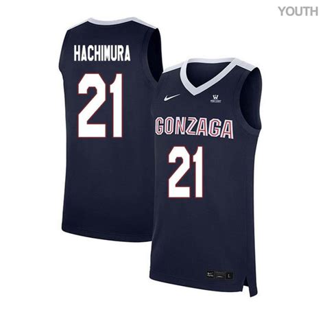 Youth 21 Rui Hachimura Navy Elite Gonzaga Bulldogs Basketball Jersey ...