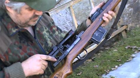 Shooting walther gewehr 43 in Sweden sniper rifle - YouTube