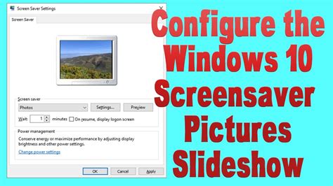 Configure the Windows 10 Screensaver Pictures Slideshow: UPDATED - YouTube