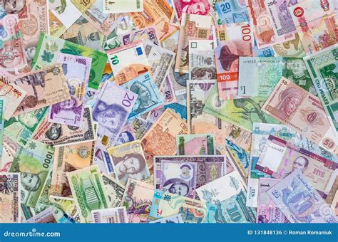 Variety of Global Banknotes, Money Collection, Currencies Stock Photo ...